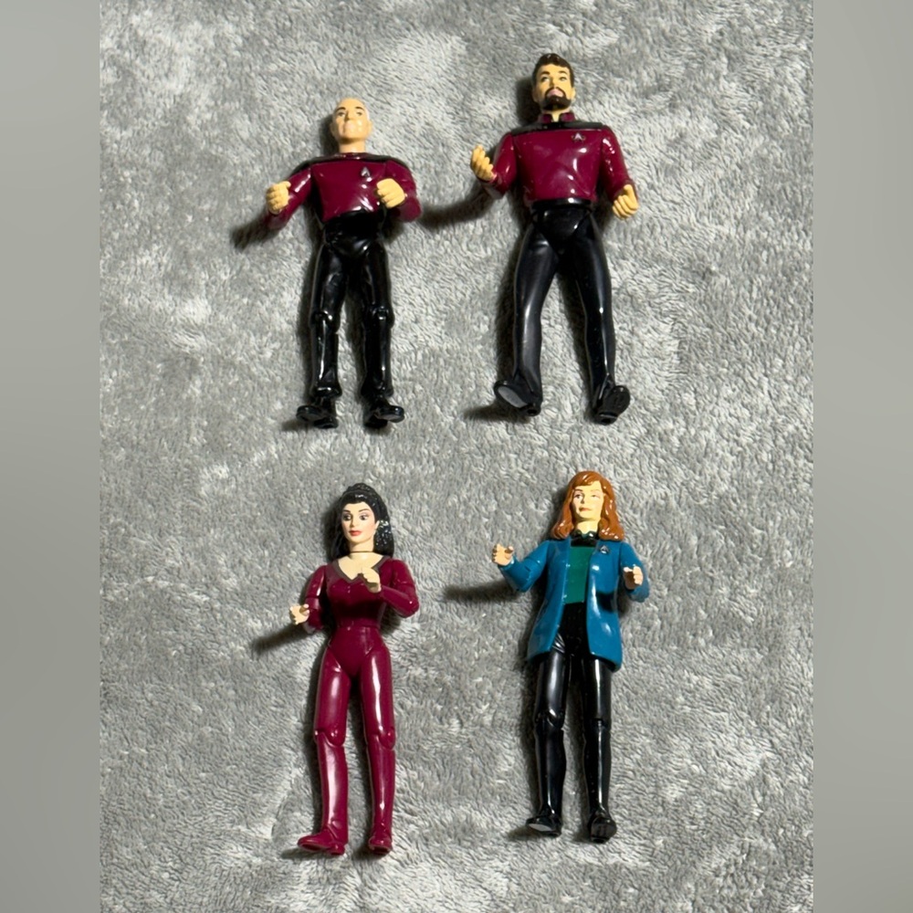 Action Figures Set - Red, Black, Blue